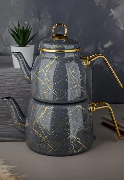 Class Kırık Mermer Çaydanlık, Gri ürün görseli 1
