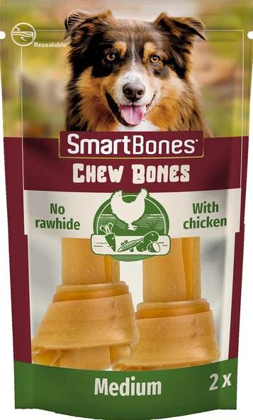 Smartbones Chicken Medium Orta Boy Tavuklu Kemik 2'Li, 158 Gr Ödülü ürün görseli 1