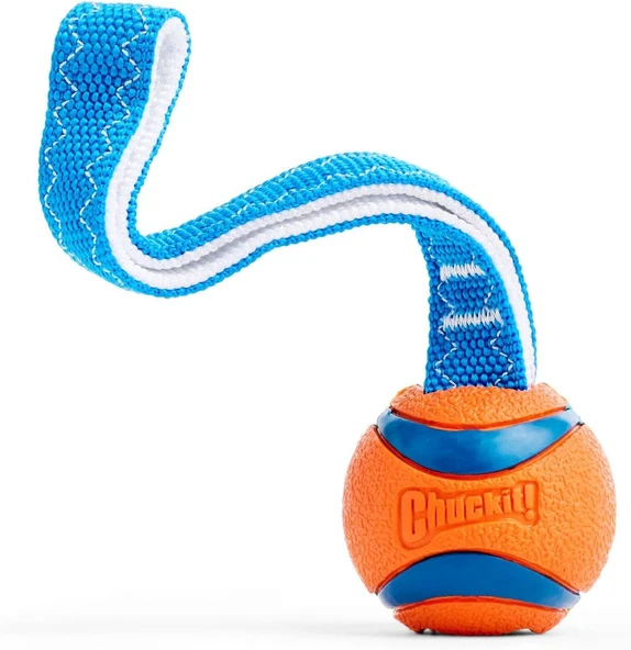 Chuckit! Tug Çekiştirmeli Oyun Topu (Small) - Dayanıklı Halatlı Doğal Kauçuk, Yüksek Sıçrama Gücü, Küçük Boy Köpekler İçin ürün görseli 1
