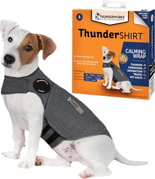 Thundershirt Klasik Anksiyete Ceketi, Heather Gri, Small ürün görseli 1