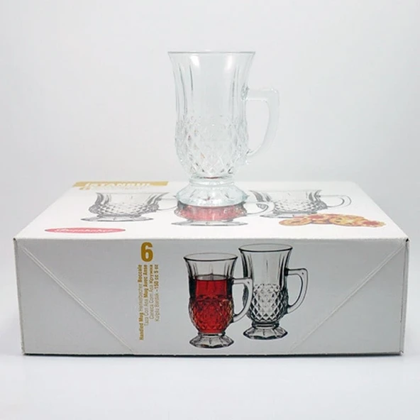 Paşabahçe 55671G00 Istanbul Kulplu Fincan Kupa 6'Lı 155 Cc ürün görseli 1