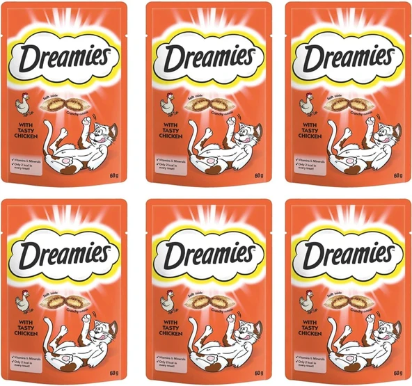 Dreamies Kuru Ödül Maması, Tavuklu, (6 X 60 G) ürün görseli 1