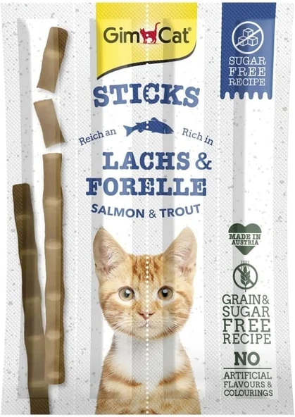 Gimcat Sticks Somon & Atlantik Morina Tahilsiz Ödül Çubukları 4'Lü 20Gr ürün görseli 1