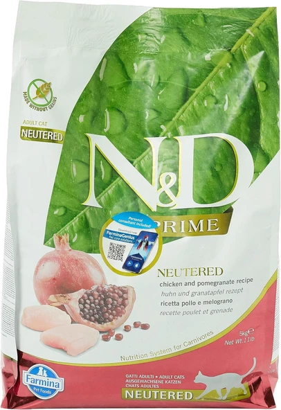 N&D Tahılsız Tavuk Narlı Kısırlaştırılmış Yetişkin 5 Kg ürün görseli 1