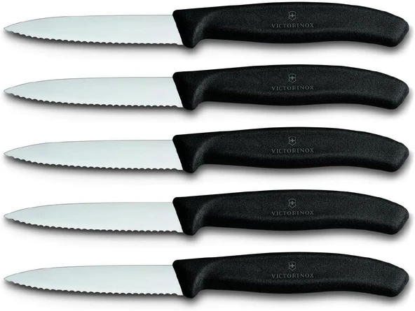 Victorinox 6.7633.5 Soyma Bıçağı 5 Adet Tırtıklı Ağız 5 Li Farklı Renk 8Cm ürün görseli 1