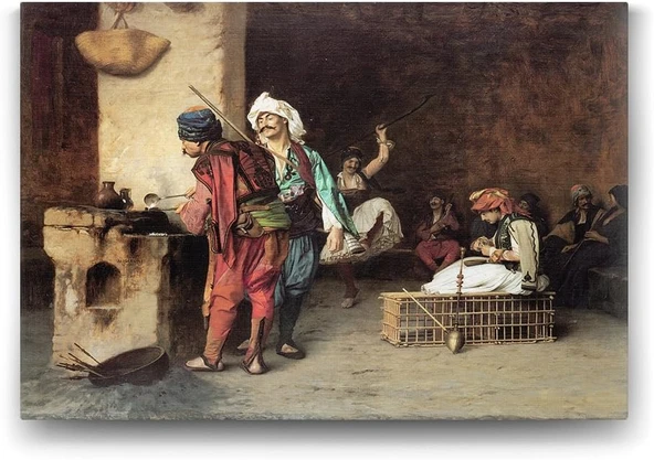 Kahire'De Kahvehane Tablosu - 125X80Cm ürün görseli 1