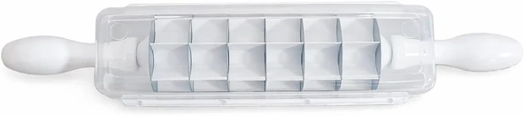 Kare Mantı Kesme Aparatı Hamur Merdane Çoklu 7 Bıçaklı Hamur Mantı Ravioli Erişte Mutfak Hamur Şekillendirici Pratik Kesim Aracı Dayanıklı Plastik Ergonomik Saplı ürün görseli 1