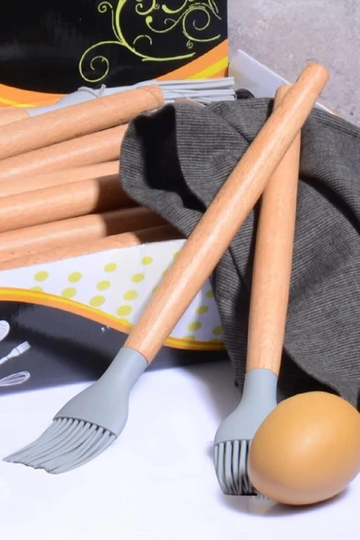 Porselen Diyarı Bambu Saplı Silikon Fırça Renkli ürün görseli 1