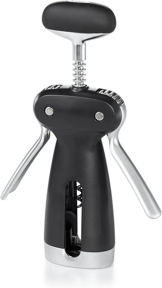 Oxo - Good Grips Steel Kanatlı Tirbuşon, Çıkarılabilir Kapsül Kesici, Plastik, Siyah ürün görseli 1