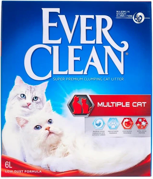 Ever Clean Multiple Cat Birden Fazla Kedili Evler Için Kokulu Topaklanan Kumu 6 Lt ürün görseli 1