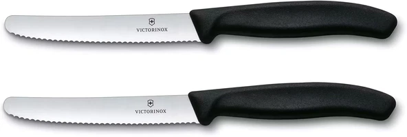 Victorinox Mutfak Bıçağı Seti, 2 Adet (11 Cm, Ekstra Dalgalı Kesim, Sofra Bıçağı, Ergonomik Sap, Bulaşık Makinesinde Yıkanabilir) ürün görseli 1