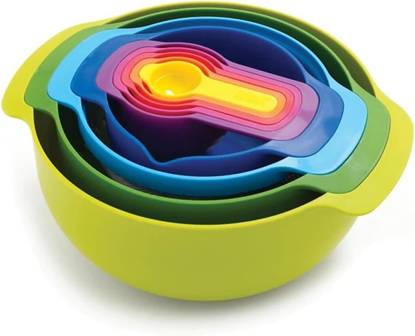 Joseph Joseph, Joseph Joseph 40031 9 Karıştırma Kaseleri, 32.5X26X15Cm, Çok Renkli ürün görseli 1