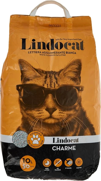 Lindocat Charme Kadife Çiçeği Amber Kokulu İri Tane Kumu 10 Lt ürün görseli 1