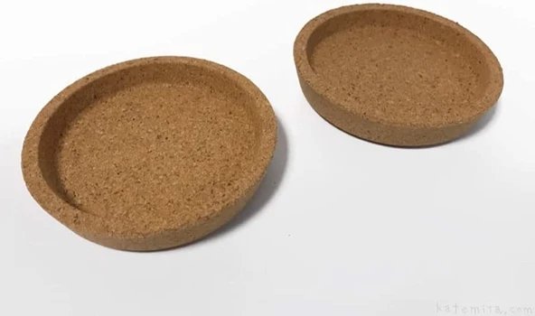 Dutis 2'Li Set Bardak Altlığı "365+" Kahve Kupası, Çay Fincanı Bardaklar Için Cam Altlık, Çap 10 Cm, Mantar ürün görseli 1