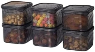 Erzak Saklama Kabı Sızdırmaz Kapak6'Lı Set Füme -(Ölçü Kabı Hediyeli) ürün görseli 1