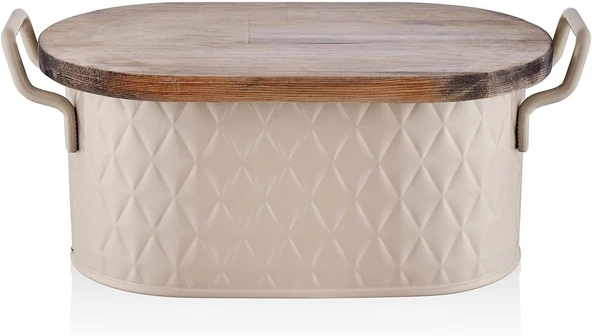 The Mia Prizma Ekmek Saklama Kabı Karamel 40X22X18 Cm ürün görseli 1