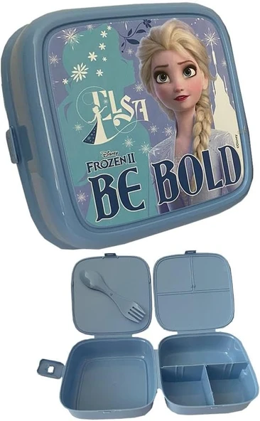 Frozen Beslenme Kutusu 4 Bölmeli Kız Figürlü 1 Adet Elsa Yemek Saklama Kabı Beslenme Çantası ürün görseli 1