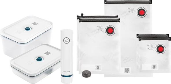 Zwilling Fresh & Save Vakum Başlangıç Seti, Plastik, 8 Parçalı, Kutu, Pompa Torba Dahil, La Mer ürün görseli 1