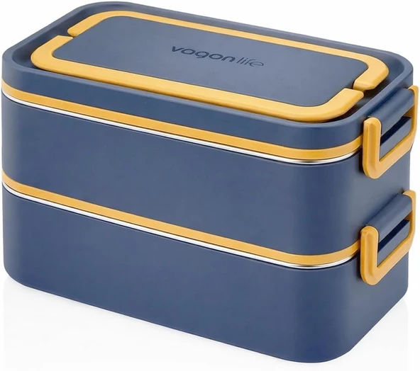 Vagonlife 2000 Ml 2 Kat Paslanmaz Çelik Çorba Kaseli Bento Lunch Box Yeni Nesil Sefer Tası -Fflbox01029 ürün görseli 1