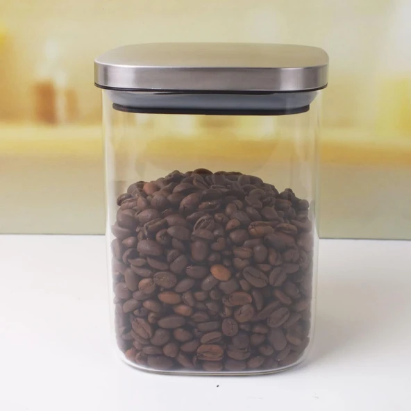 Deconox 700Ml Sızdırmaz Vakumlu Metal Kapaklı Borosilikat Cam Kavanoz – Hava Geçirmez & Dayanıklı Gıda Saklama Kabı (10Cm X 13Cm) ürün görseli 1