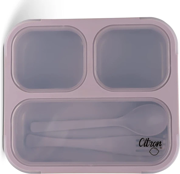 Citron Citron Çatal Kaşıklı Bento Beslenme Kutusu Seti - Purple 1196861 ürün görseli 1