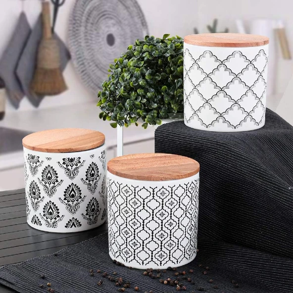 Keramika Ares Saklama Kabı 12 Cm 3 Adet ürün görseli 1