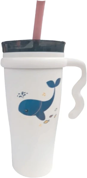 Trendix Çelik İçli Termos Bardak 1000Ml Beyaz Yunus ürün görseli 1
