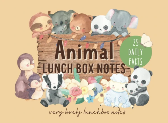 Independently Published Animal Lunchbox Notes For Kids Ages 8-10 With Fascinating Facts And Positive Messages From The Animal Kingdom, 36 Unique Notes: Featuring Adorable ... To Your Child'S Face As ürün görseli 1