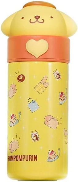 Miniso Sanrio Pompompurin Izolasyonlu Termos Sisesi, 350 Ml Kapasite, Sari ürün görseli 1