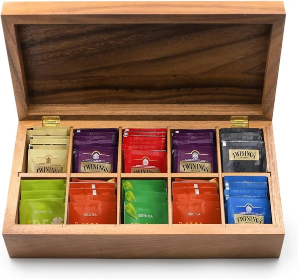 Ironwood Gourmet Dikdörtgen Vauxhall Çift Çay Kutusu, Akasya Ağacı ürün görseli 1