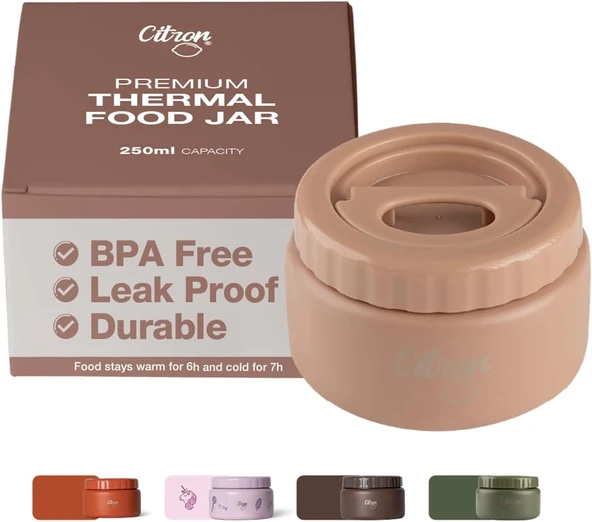 Citron Vakumlu Paslanmaz Çelik Yemek Termosu 250 Ml - Blush Pink 1196397 ürün görseli 1