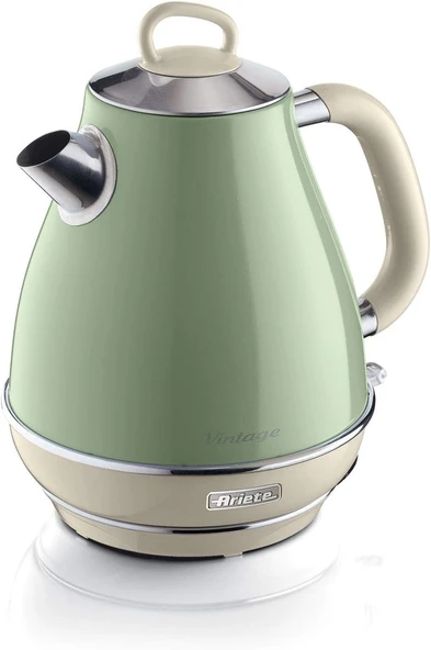 Ariete Elektrikli Su Isıtıcı Yeşil 2869/04 - Paslanmaz Çelik, Kettle, 1,7 Litre 2000 Watt, Otomatik Kapanma, 360° Duylu ürün görseli 1