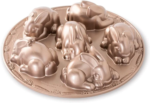 Nordic Ware Kek Kalıbı, Pasta Kalıbı – Paskalya Tavşanı, Alüminyum, Kahverengi, 7,6 X 30,5 X 30,5 Cm, 1 Birim ürün görseli 1