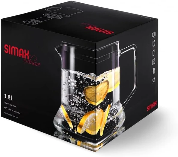 Simax Look Süzgeçli Cam Demlik – 1,8 L – Borosilikat Cam – Metal Süzgeçli – Isıya Dayanıklı ürün görseli 1