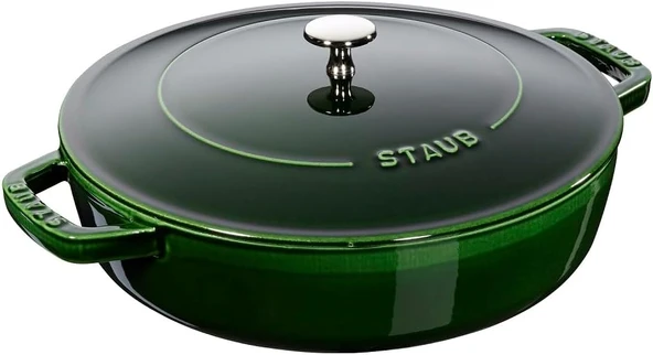 Staub Chistera Yağmur Efektli Kapaklı Döküm Tencere, Basilikum Renkli, 2.8 Litre, 24 Cm ürün görseli 1