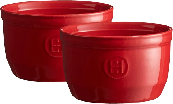 Emile Henry Fransa'Da Üretilmiştir 240 Ml Ramekin (2'Li Set), 4" X 2" 5", Bordo Kırmızısı ürün görseli 1