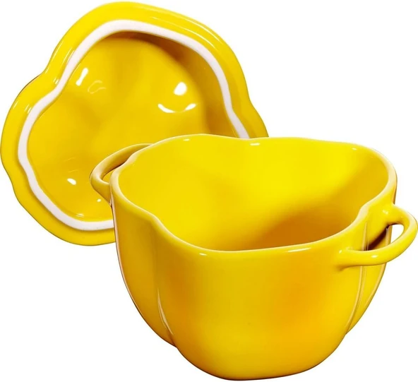 Staub Zwilling - Ceramic By Paprika Cocotte - Sarı - Seramik - Y: 10,7 Cm X G: 15,1 Cm - Hacim: 0,47 L ürün görseli 1