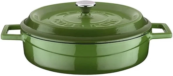 Lava Metal Dökme Demir Tencere, Yeşil, 28 Cm ürün görseli 1