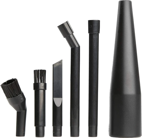 Craftsman Cmxzvbe38668 1-1/4 Inç. 6 Parça Islak/Kuru Vakum Mikro Temizleme Ek Kiti, Siyah ürün görseli 1