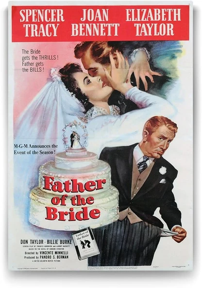 Elizabeth Taylor - Father Of The Bride Tablosu - 100X140Cm ürün görseli 1