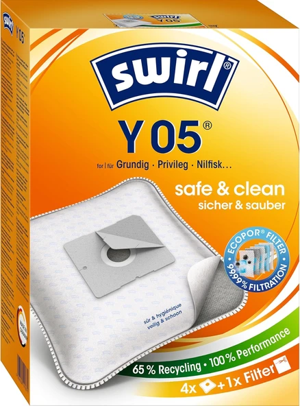 Swirl Y05 Ecopor, Elektrikli Süpürge Toz Torbası ürün görseli 1