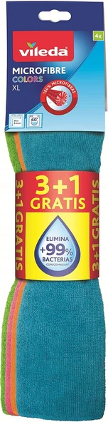 Vileda Colors Xl 4'Lü Mikrofiber Bez ürün görseli 1