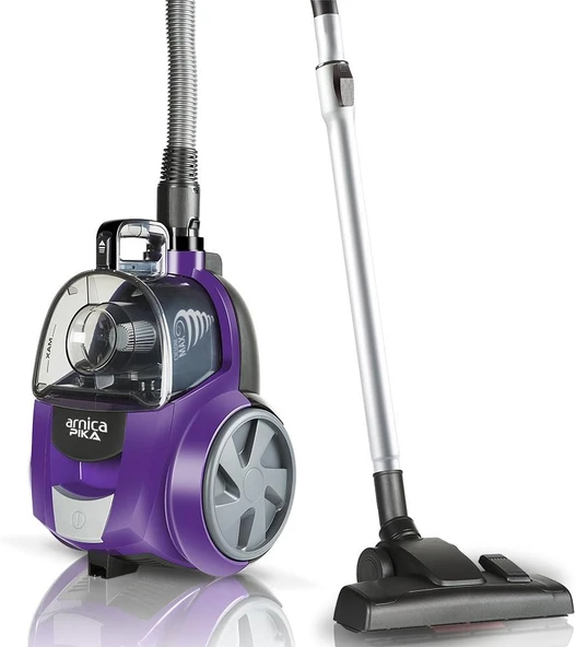 Arnica Pika Mor Toz Hazneli Elektrikli Süpürge, 2.5 L Hazne, 750 W, Afs Filtre, Mor ürün görseli 1