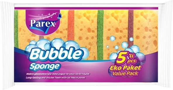 Parex Bubble Sünger Düz 5'Li ürün görseli 1
