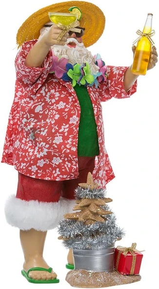 Kurt Adler Fabriche' Beach Noel Baba, 25 Cm, 2 Parça Set ürün görseli 1