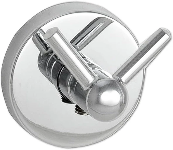 Vidalı Banyo Lavabo Askısı Çatal 2'Li Askılık Krom Renk Metal Sağlam Aparat Bornoz Havlu Asma Askı ürün görseli 1