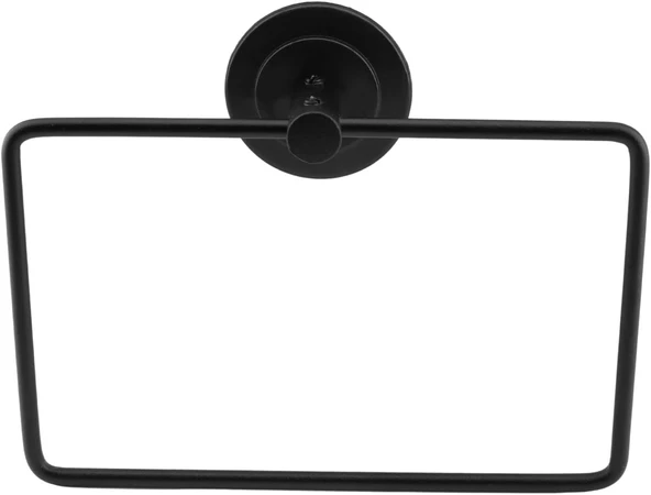 Bez Havlu Askısı Paslanmaz Metal Siyah Bez Havluluk Aparatı Yapışkanlı Lavabo Banyo Mutfak Standı ürün görseli 1