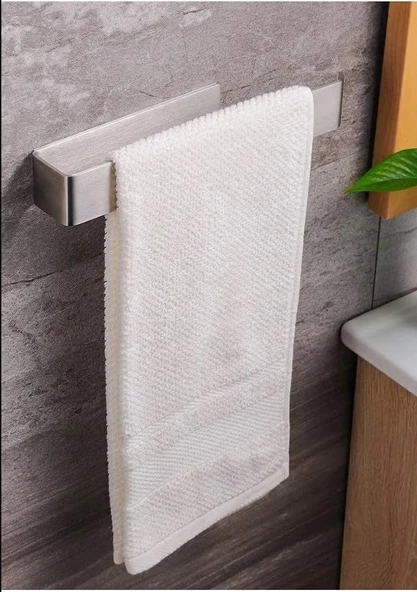 Paslanmaz Çelik Kağıt Rulo Havluluk, Peçetelik, Yapışkanlı Tasarım, Banyo Askısı ürün görseli 1