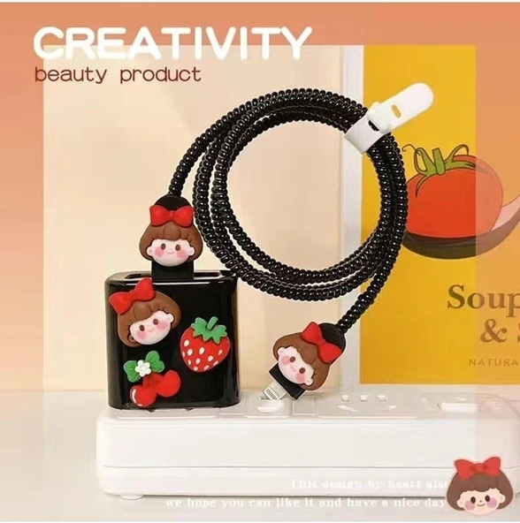 Psr Aksesuar Çilek Kılıfı, Kablosu Örme Aparatı, Toparlayıcı, Kablo 18W/20W Ile ürün görseli 1