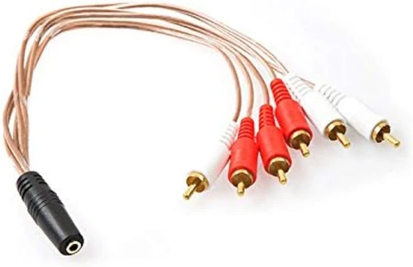 S-Link Sl-Dcr36 S-Link Sl-Dcr36 Dc3.5/F To Rca/M*6 Kablosu, Siyah ürün görseli 1